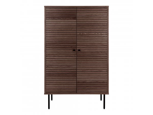 Kyoto skříň, 2 dvířka, dubová dýha, kouřová, 80×40×130 cm – House Nordic