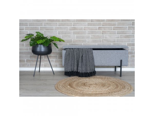 Lavice Watford, světle šedá, 95×36,5×43 cm – House Nordic