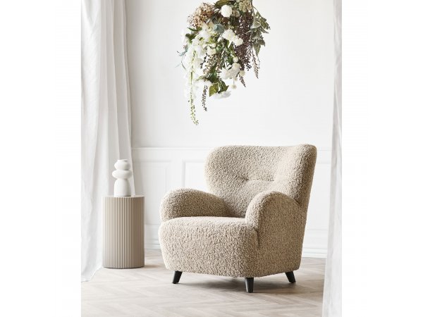 Křeslo ušák Lunaro, světle hnědé – House Nordic