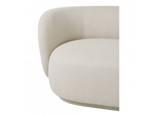 Pohovka Mykonos, 2,5místná, bouclé, písková, 185×86×72 cm – House Nordic