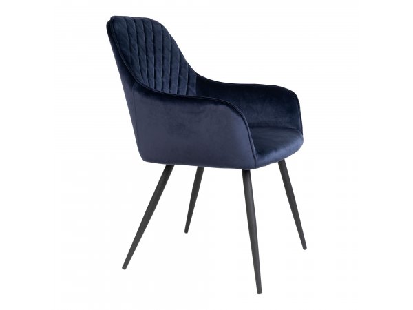 Jídelní židle Harbo, samet, modrá, 65×57×87 cm – House Nordic