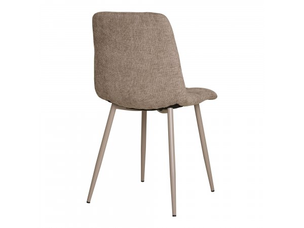 Jídelní židle Middelfart, šedá látka, šedé kovové nohy – House Nordic