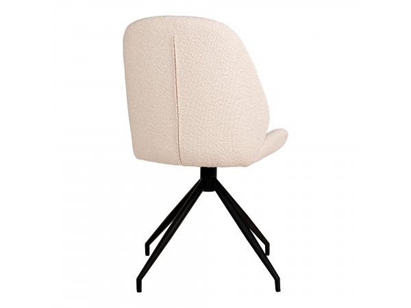 Jídelní otočná židle Monte Carlo, bouclé, bílá, 60×50×88 cm – House Nordic