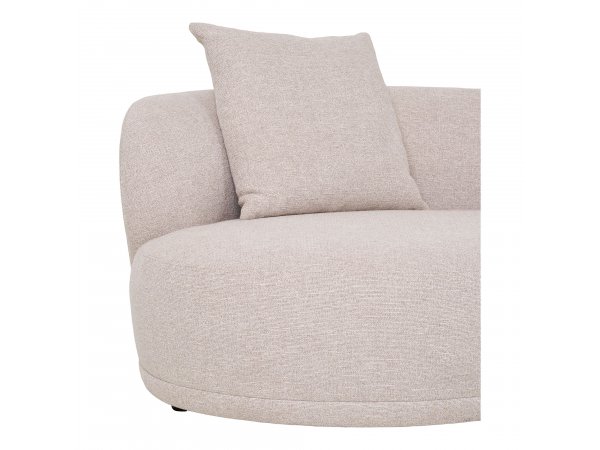 Rohová sedací souprava Kingston, pravý roh, bouclé, béžová, 256×148 cm – House Nordic