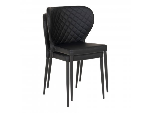 Jídelní židle Pisa, černá, ekokůže – House Nordic