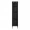 Vitrína Brisbane, úzká, kovová, černá, 40×35×180 cm – House Nordic