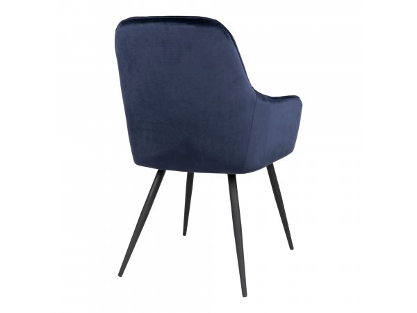 Jídelní židle Harbo, samet, modrá, 65×57×87 cm – House Nordic