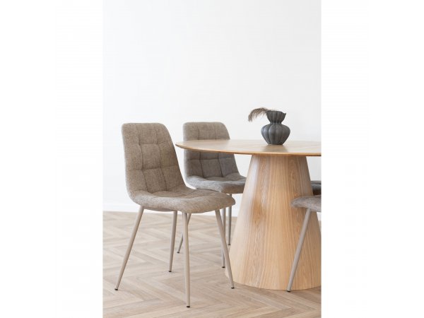 Jídelní stůl Bolton, kulatý, jasanová dýha, přírodní, Ø120 × 76 cm – House Nordic