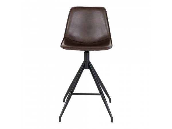 Barová židle Monaco, hnědá ekokůže – House Nordic