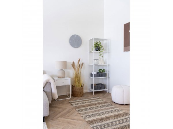 Kovová knihovna Vita, 5 polic, bílá – House Nordic