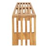 Zahradní lavice Benidorm, teak, přírodní, 140×35×48 cm – House Nordic