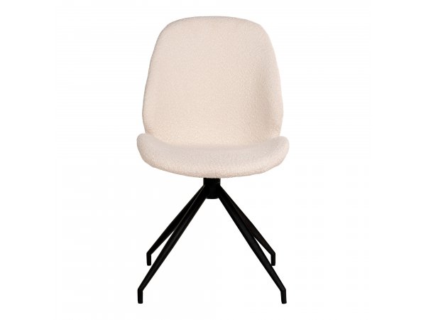 Jídelní otočná židle Monte Carlo, bouclé, bílá, 60×50×88 cm – House Nordic