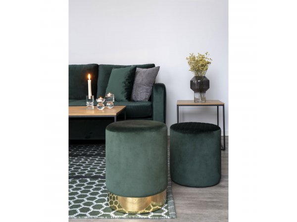 Odkládací stolek Vita, dubový dekor, černá kovová konstrukce, 45×45×45 cm – House Nordic