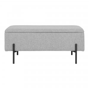 Lavice Watford, světle šedá, 95×36,5×43 cm – House Nordic