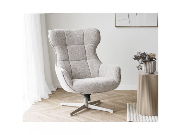 Křeslo Turin, béžové, otočné – House Nordic