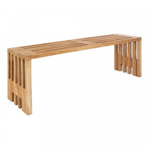 Zahradní lavice Benidorm, teak, přírodní, 140×35×48 cm – House Nordic