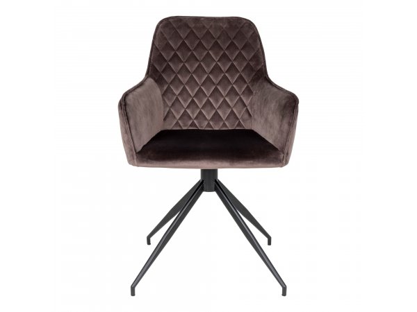 Jídelní otočná židle Harbo, světle hnědá samet, 56×62×89 cm – House Nordic