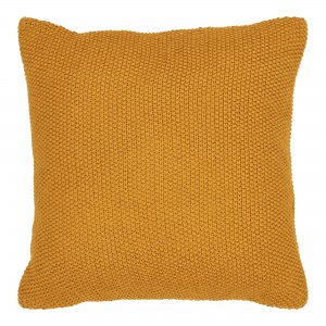 Polštář Santos, recyklovaná bavlna, okrová, 45×45 cm – House Nordic