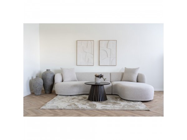 Konferenční stolek Osaka smoked, kulatý, dubová dýha, Ø70×45 cm – House Nordic