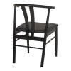 Jídelní židle Artenara, bukové dřevo, černý PU sedák, 77×60×54 cm – House Nordic