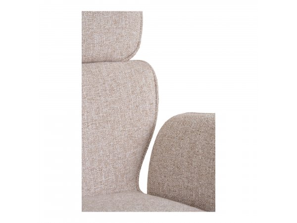 Jídelní židle Cordoba, otočná, písková bouclé, černý kov – House Nordic