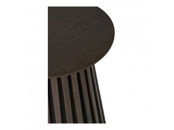 Odkládací stolek Osaka smoked, kulatý, dubová dýha, Ø40×50 cm – House Nordic