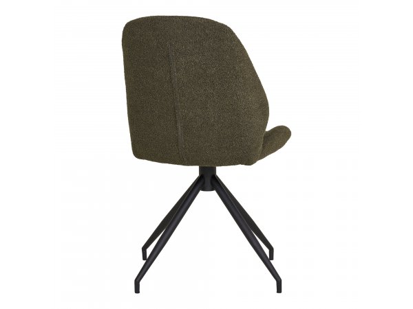 Jídelní otočná židle Monte Carlo, bouclé, zelená, 60×50×88 cm – House Nordic