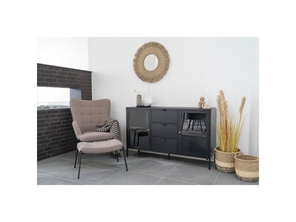 Komoda Dalby, černá, 140×40×85 cm – House Nordic