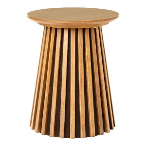 Odkládací stolek Osaka natural, kulatý, dubová dýha, Ø40×50 cm – House Nordic