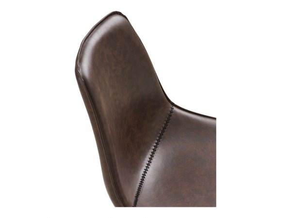 Židle do pracovny Monaco, PU kůže, tmavě hnědá – House Nordic