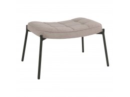 Podnožka Glasgow, stone, černé kovové nohy, 63×42,5×39 cm – House Nordic