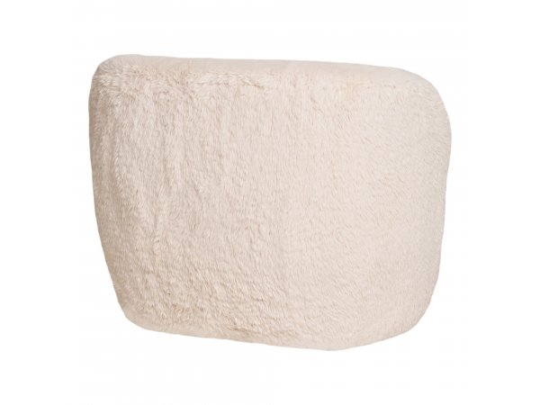 Křeslo Setubal, šedo-bílá umělá kožešina – House Nordic