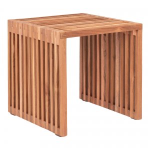 Zahradní odkládací stolek Pego, teak, čtvercový, 40×40×40 cm – House Nordic