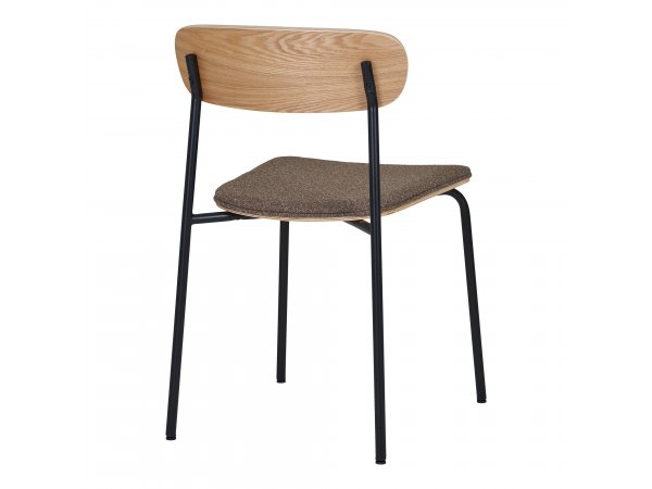 Jídelní židle Estepona, přírodní, hnědý sedák – House Nordic