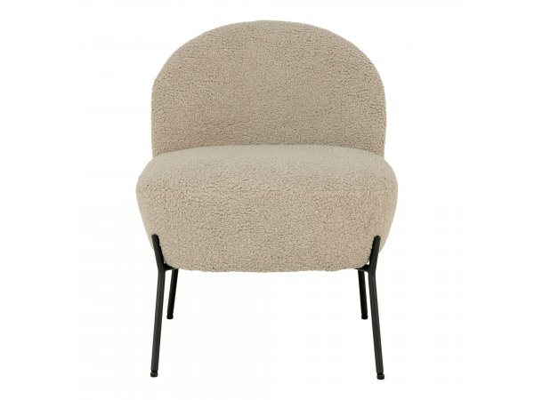 Křeslo Merida, umělá jehněčí kůže, šedo-hnědé – House Nordic