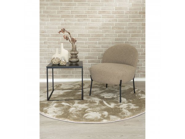 Křeslo Merida, umělá jehněčí kůže, šedo-hnědé – House Nordic