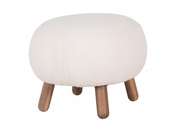 Taburet Savona, smetanově bílý, 60×50×37 cm – House Nordic