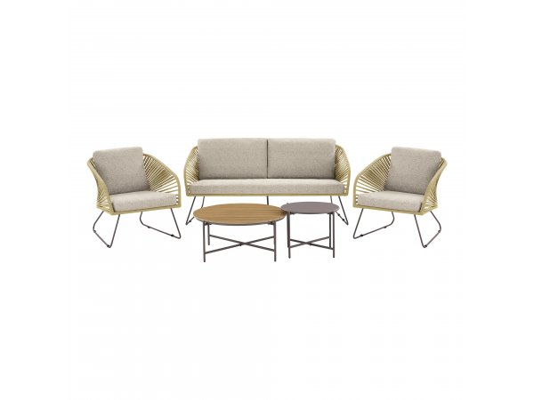 Zahradní sedací souprava Novella, béžová/písková, včetně polštářů – House Nordic