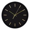 Nástěnné hodiny Kensington, černé, tichý chod, ø35 cm – House Nordic