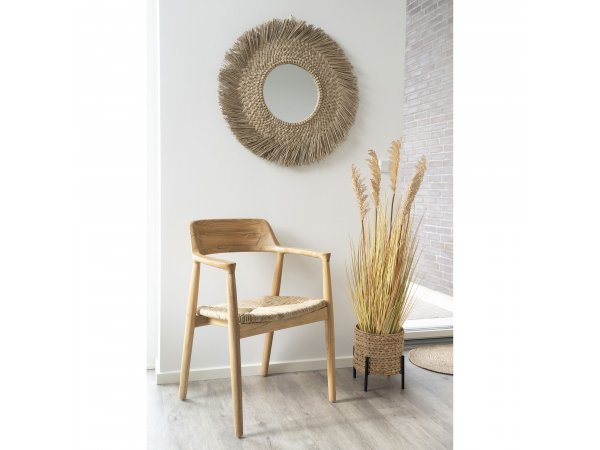 Jídelní židle Getafe, přírodní, banánový list a dřevo Sungkai – House Nordic