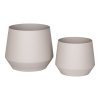Květináče Trofa, sada 2 ks, kovové, písková, Ø20/25 cm – House Nordic