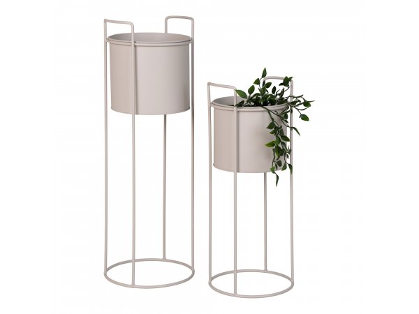 Květinový regál Rabo, kovový, pískový, 60×25×80 cm – House Nordic