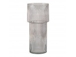 Váza, ručně foukané sklo, čirá, Ø17,5×40 cm – House Nordic