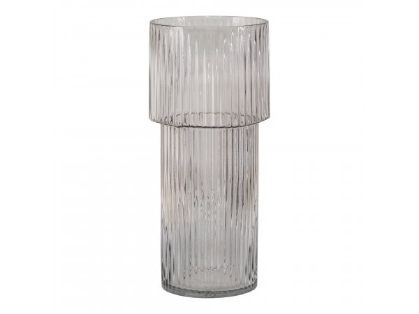 Váza, ručně foukané sklo, čirá, Ø17,5×40 cm – House Nordic