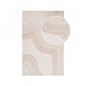 Koberec Pune, ručně tkaný, světle hnědý/slonovinový, 160×230 cm – House Nordic