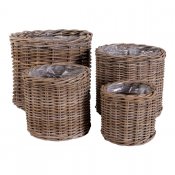 Bogor koše, přírodní kubu rattan, sada 4 ks – House Nordic