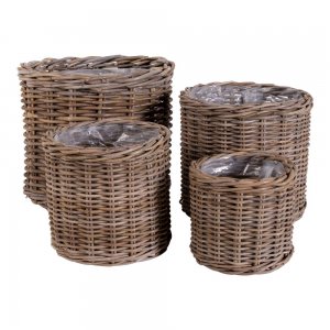 Bogor koše, přírodní kubu rattan, sada 4 ks – House Nordic