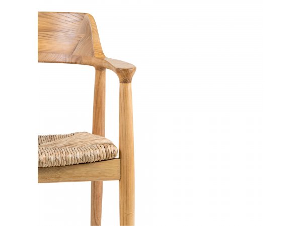 Jídelní židle Getafe, přírodní, banánový list a dřevo Sungkai – House Nordic