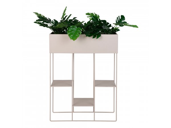 Květináč Rabo, kovový, 3 police, pískový, 25×60×80 cm – House Nordic