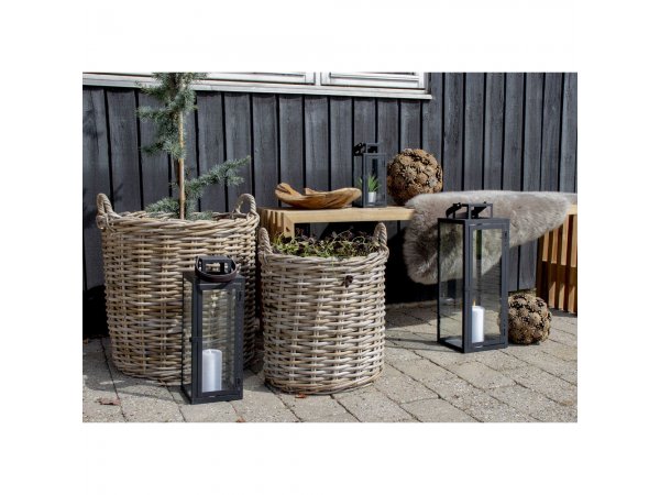 Indo koše, přírodní kubu ratan, sada 2 ks – House Nordic